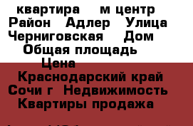 квартира 34 м центр  › Район ­ Адлер › Улица ­ Черниговская  › Дом ­ 62 › Общая площадь ­ 34 › Цена ­ 3 800 000 - Краснодарский край, Сочи г. Недвижимость » Квартиры продажа   